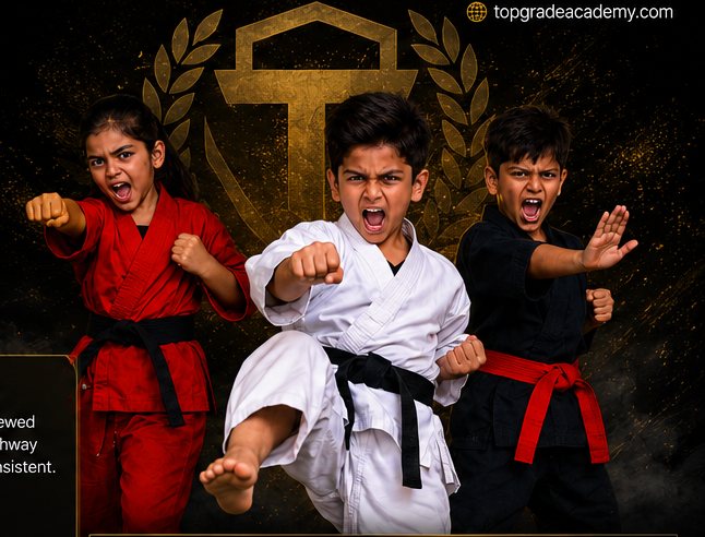 Students training with focus and energy