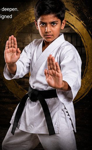 A student holding a controlled guard position