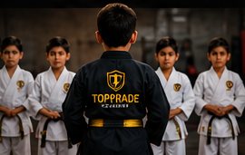 A senior student leading the class